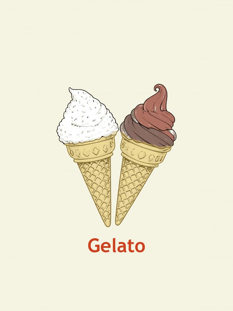 Sweet Gelato Cones by casa cartissi — canvas wall art
