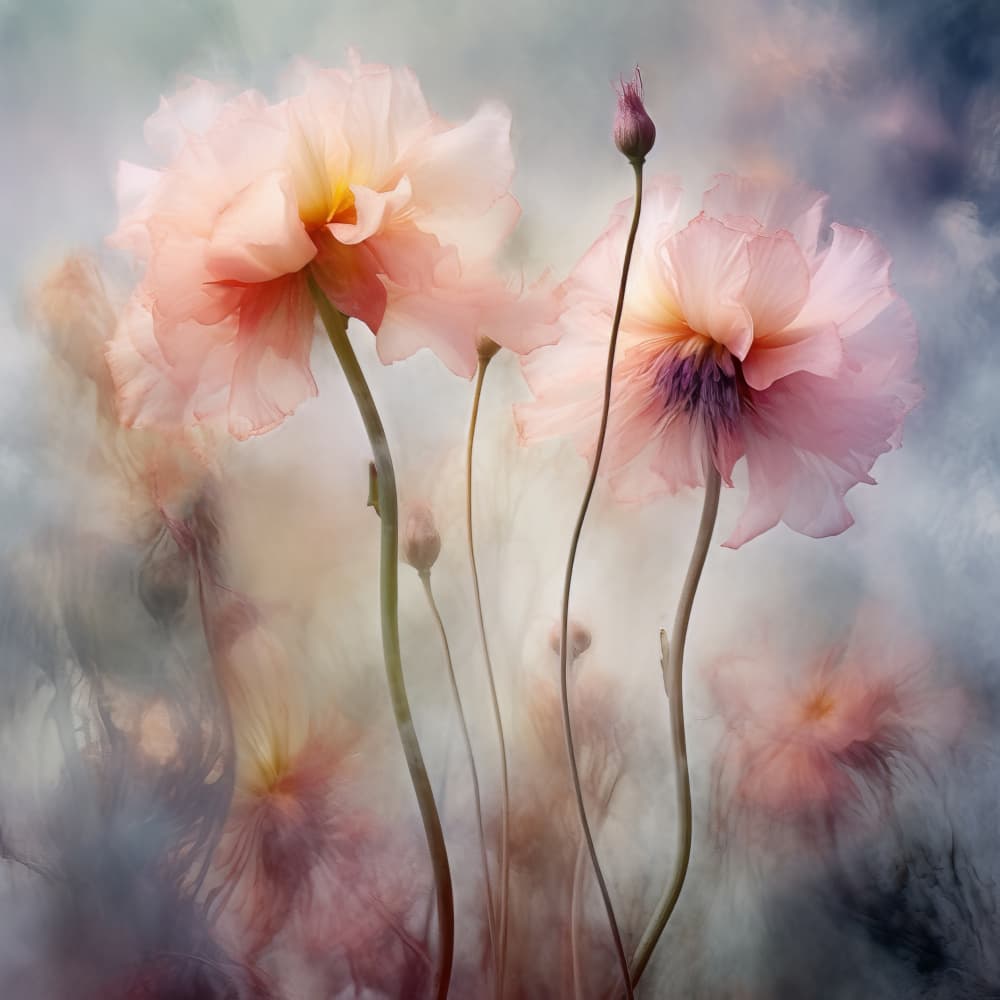 Dreamy Pink Poppies by Bilge Paksoylu — canvas wall art