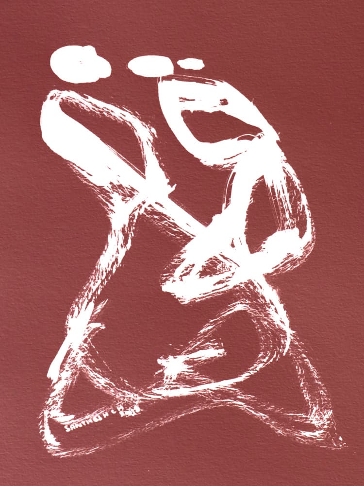 Abstract Dance Embrace by Santhosh ch — canvas wall art