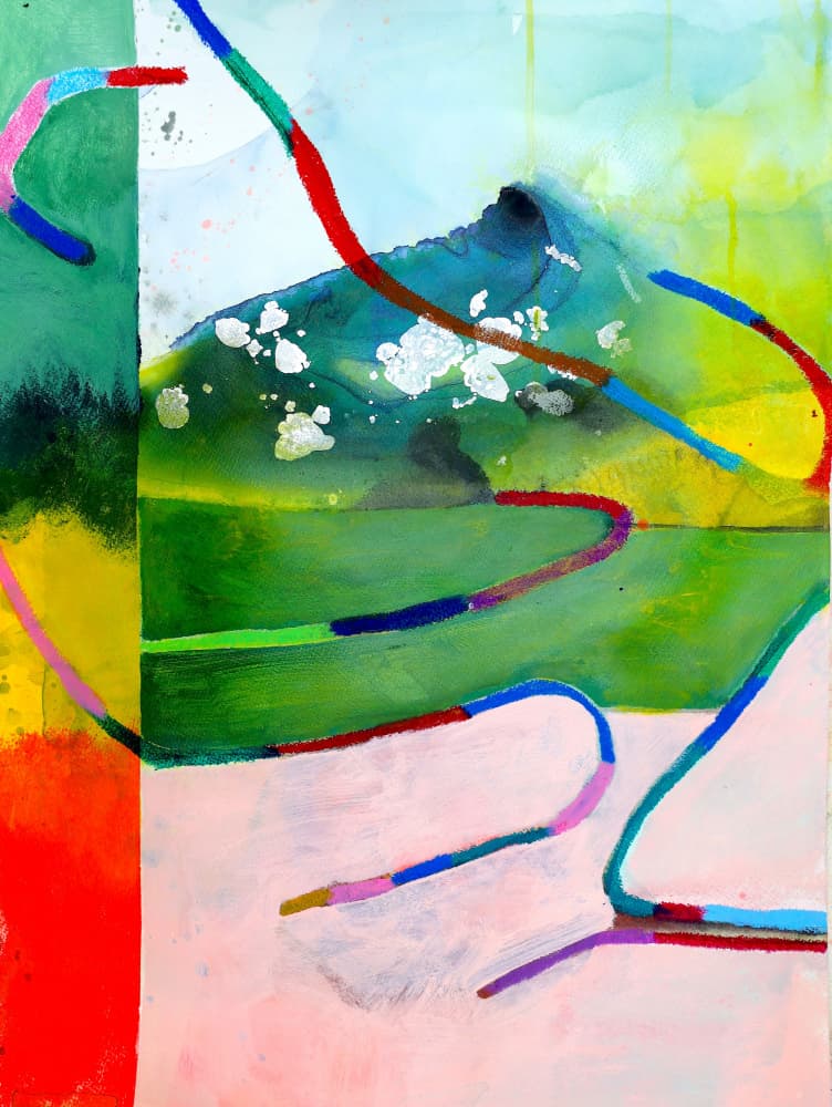 Vibrant Abstract Landscape by POOVI ART — canvas wall art
