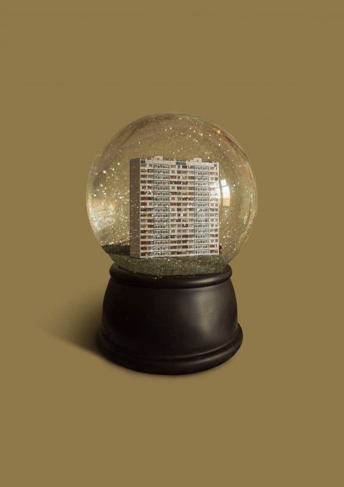Urban Snow Globe by Artem Pozdniakov — canvas wall art