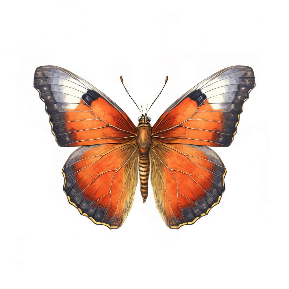 Vibrant Orange Butterfly by Bilge Paksoylu — canvas wall art