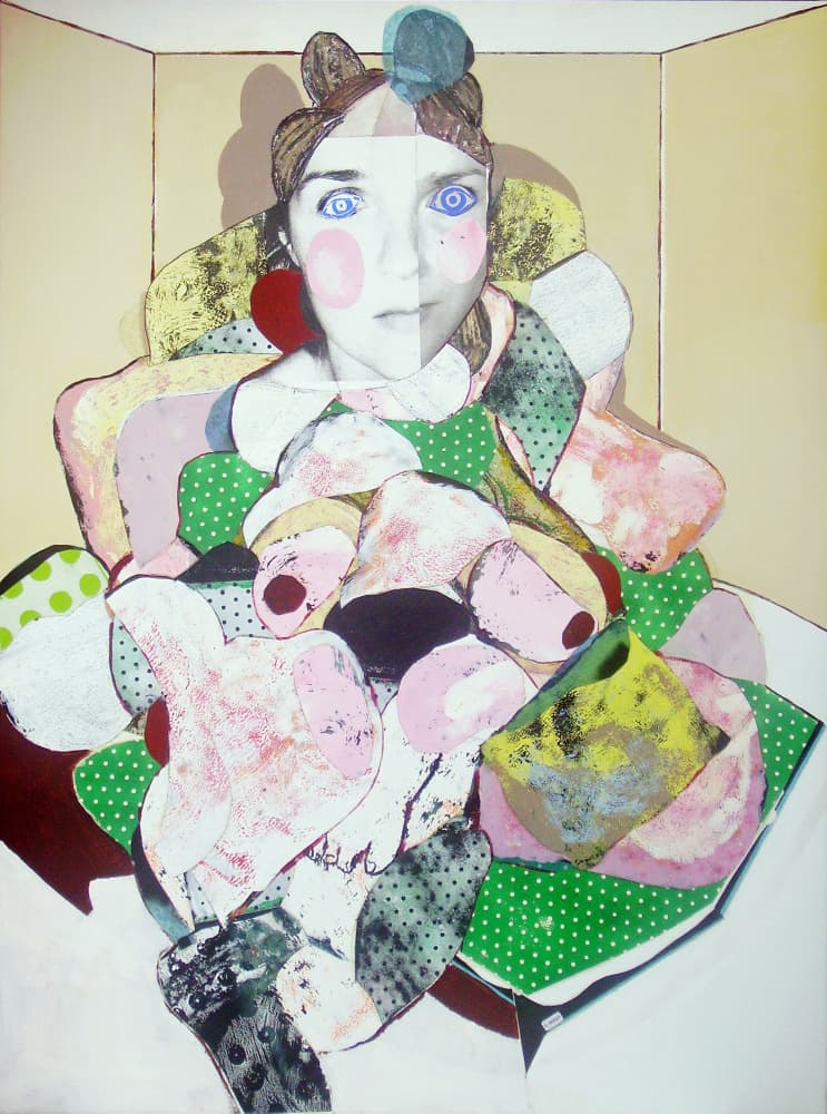 Abstract Patchwork Portrait by Pascal Marlin — canvas wall art