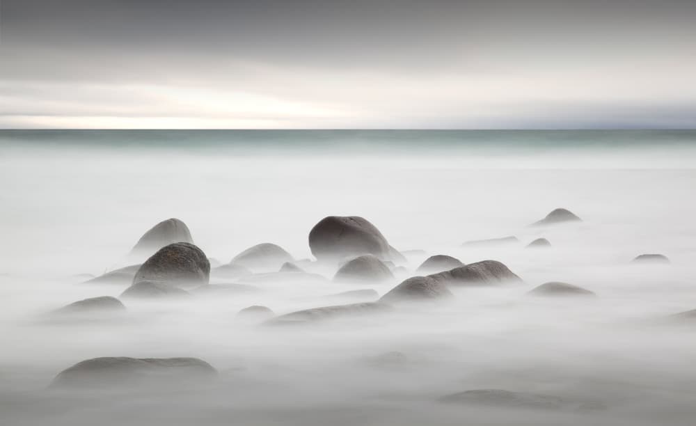 Misty Ocean Rocks by Robbert Mulder — canvas wall art