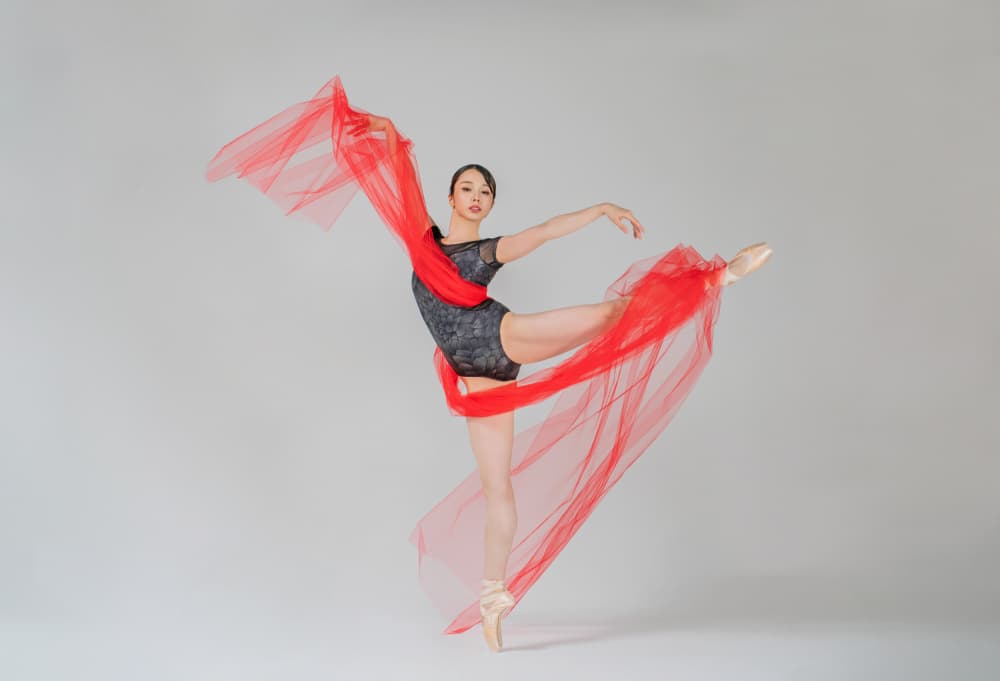 Graceful Red Ballerina by Taketoshi Onodera — canvas wall art