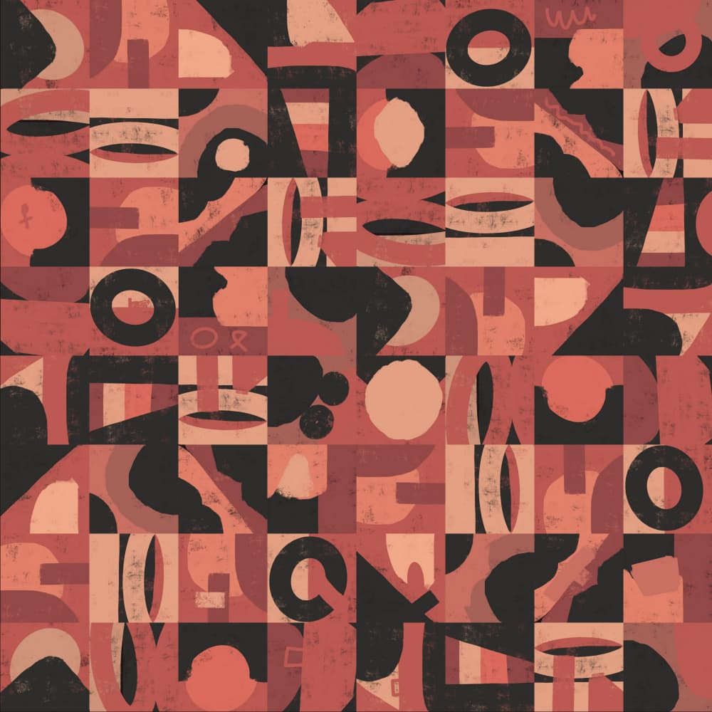 Abstract Terracotta Pattern by Little Dean — canvas wall art