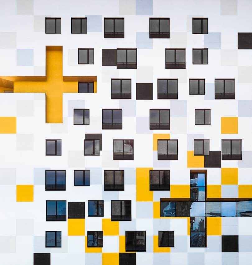 Modern Geometric Facade by Guillaume Vigoureux — canvas wall art