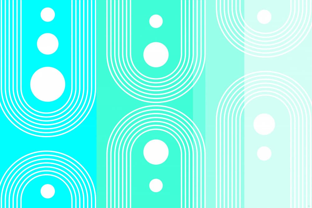 Flowing Aqua Arches by Sue Skellern — canvas wall art