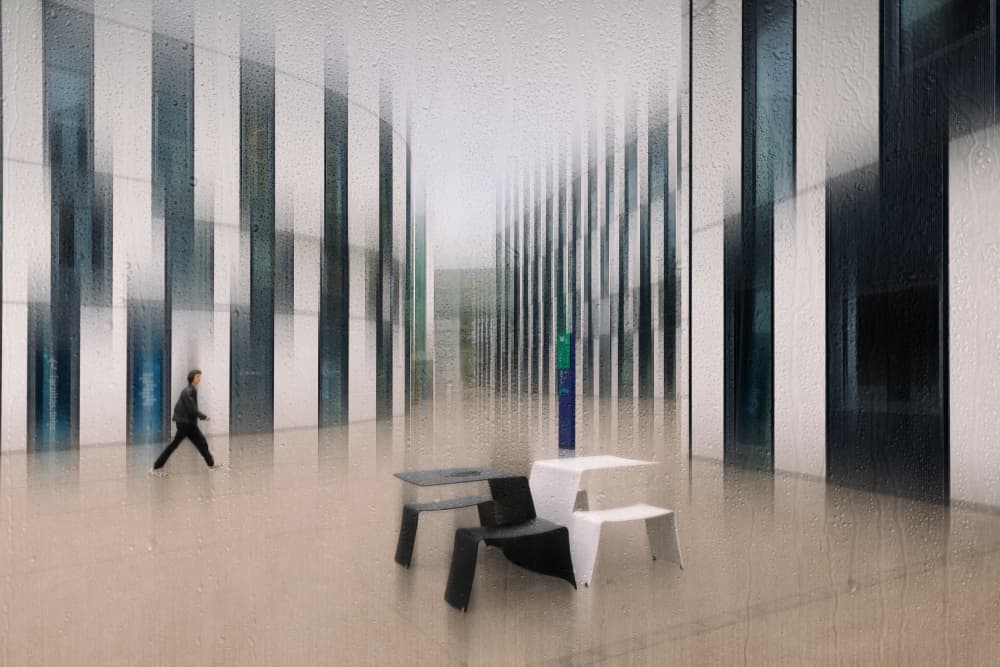 Walking Through Modernity by Roswitha Schleicher-Schwarz — canvas wall art