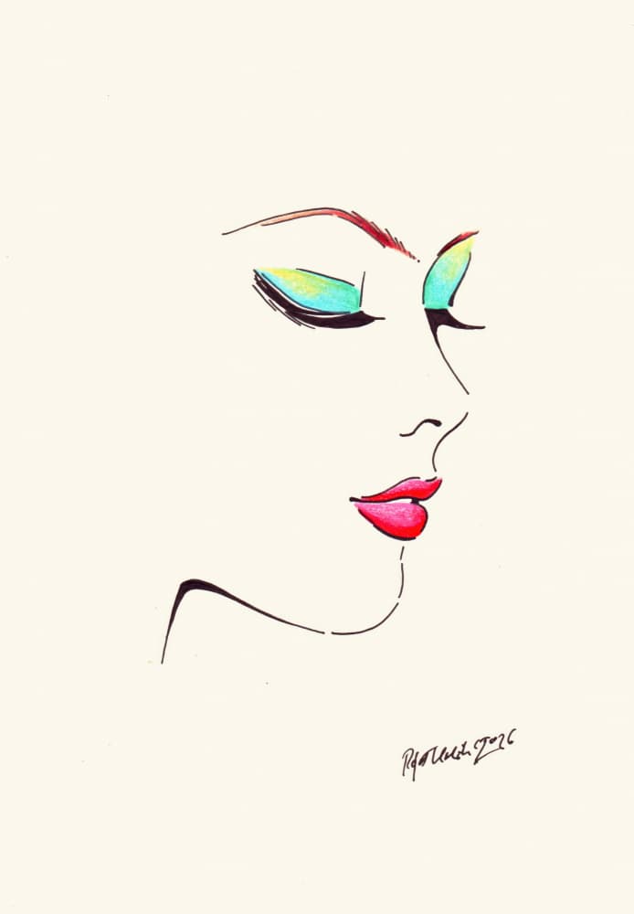 Vibrant Beauty Profile by Rafal Kulik — canvas wall art