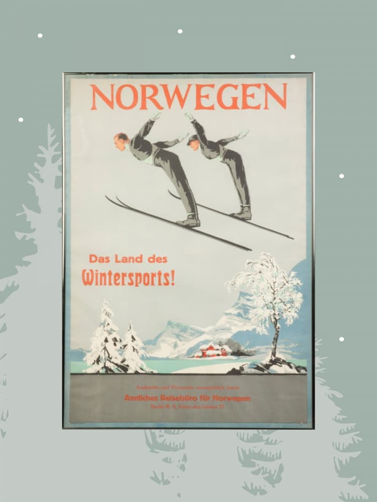 Norwegian Winter Ski Jump by Elizabeth C — canvas wall art