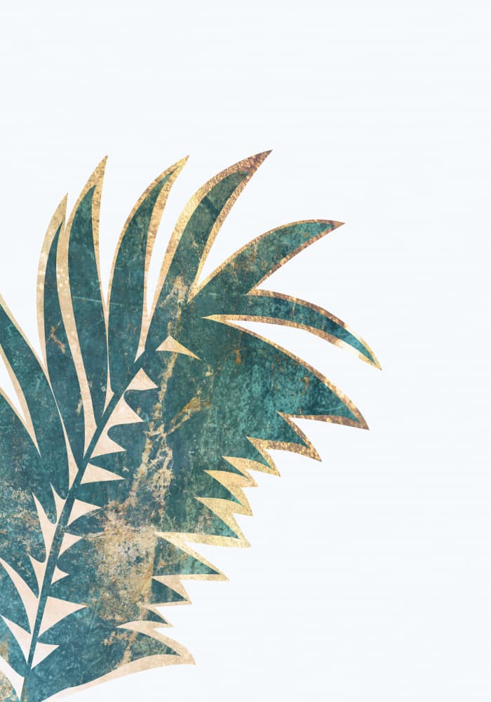 Modern Gilded Leaf by Sarah Manovski — canvas wall art