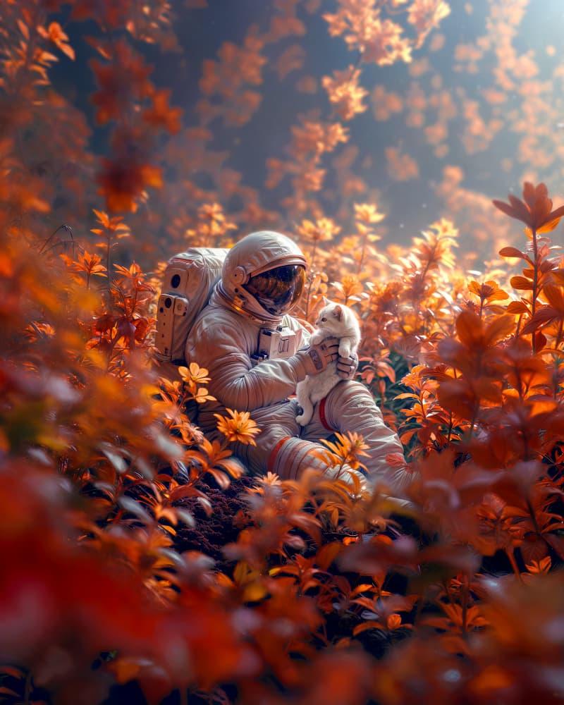 Astronaut Orange Paradise by Ritvik takkar — canvas wall art