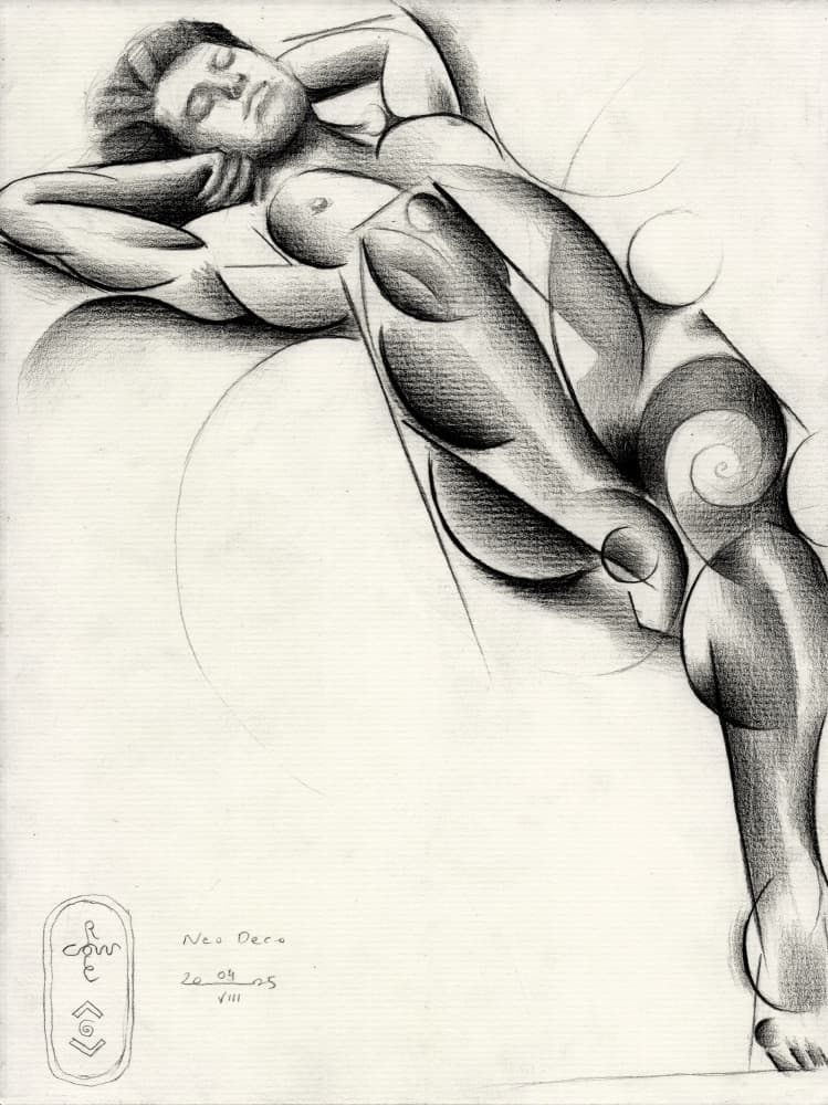 Peaceful Reclining Nude by Corné Akkers — canvas wall art