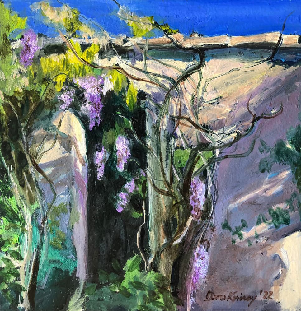 Sunny Wisteria Arch by Dora Krincy — canvas wall art