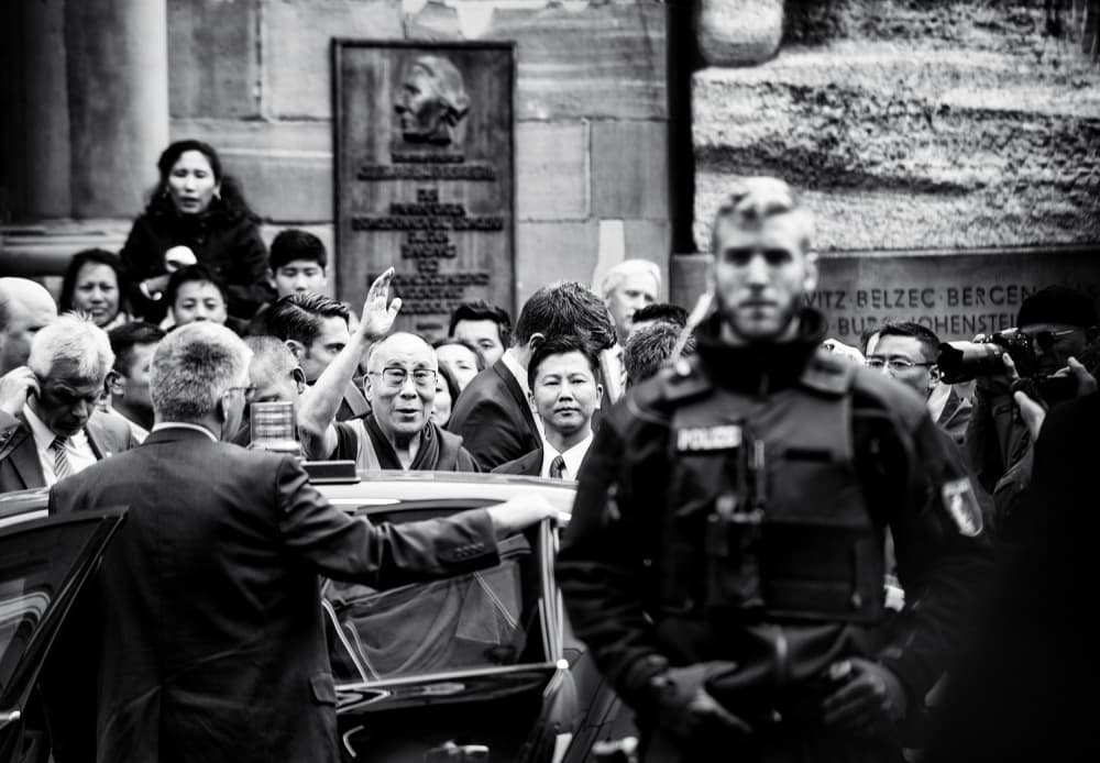 Dalai Lama Greets Public by Gerard Jonkman — canvas wall art