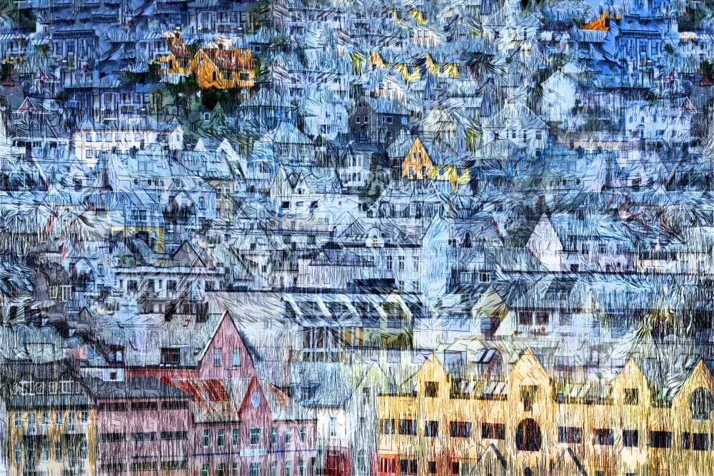Nordic Waterfront City by Hans-Wolfgang Hawerkamp — canvas wall art
