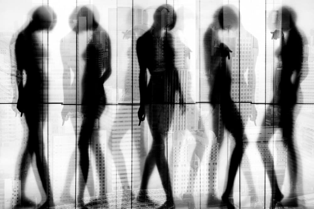 City Motion Silhouettes by Igor Shrayer — canvas wall art