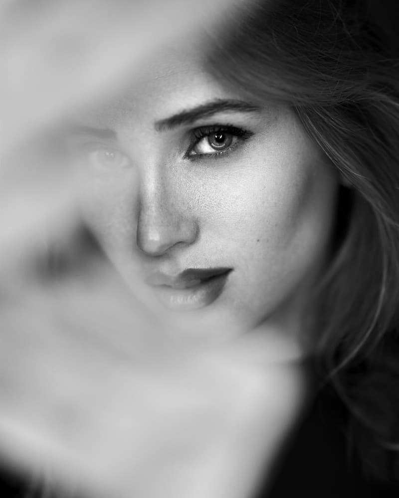 Intense Black White Gaze by Denis — canvas wall art