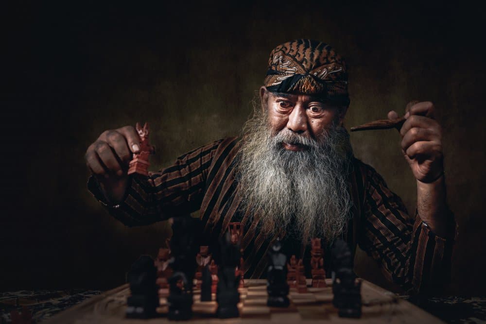 Wise Chess Player by Gatot Herliyanto — canvas wall art