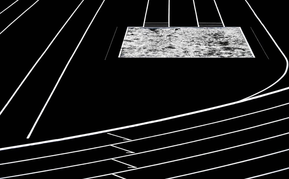 Geometric Running Track by Arne Margenfeld — canvas wall art