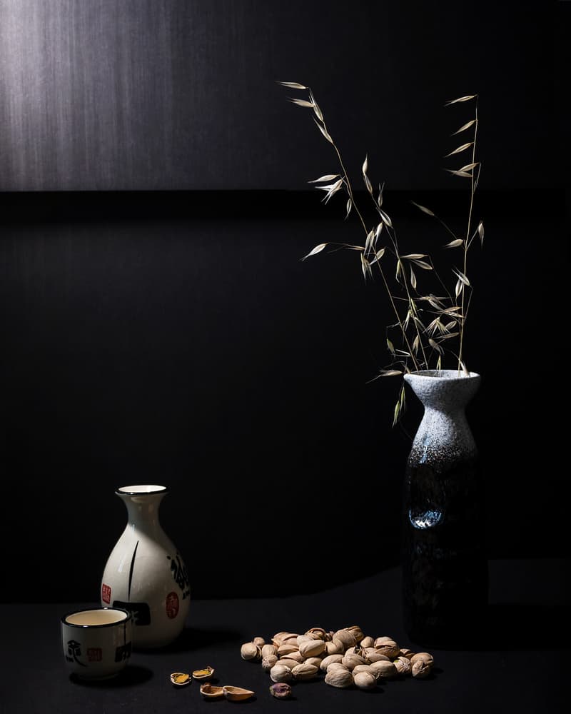 Dark Japanese Still Life by Annie Poreider — canvas wall art
