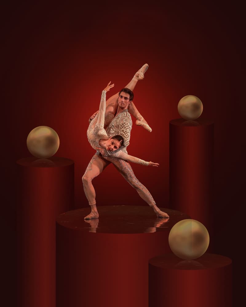 Elegant Ballet Performance by Ajar Setiadi — canvas wall art