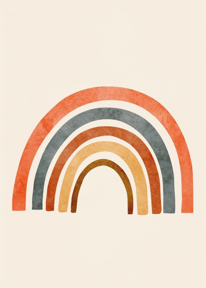 Earthy Abstract Rainbow Arch