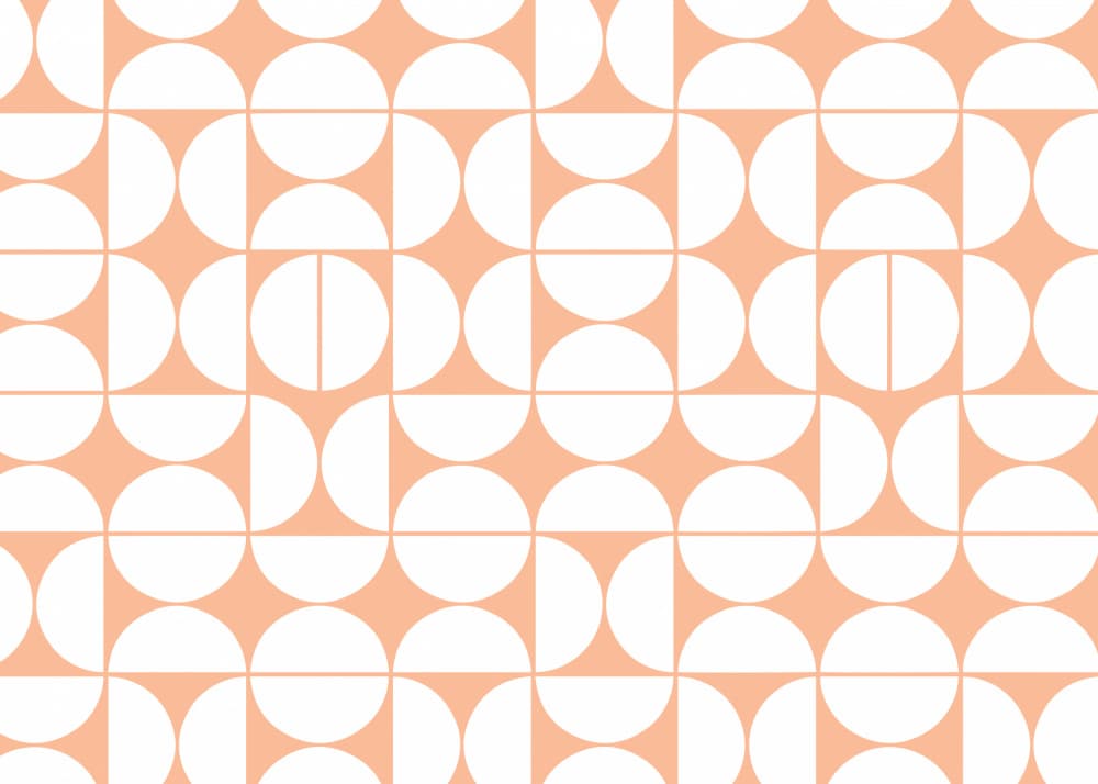 Peach Geometric Circles by Sue Skellern — canvas wall art