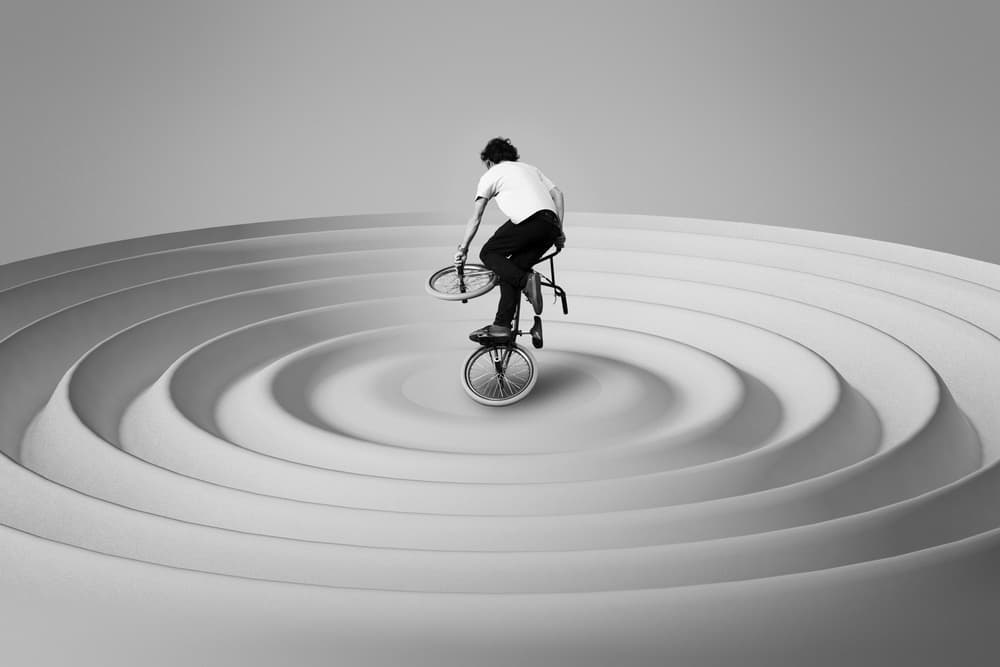 Dynamic BMX Balance by Naoki Matsumura — canvas wall art