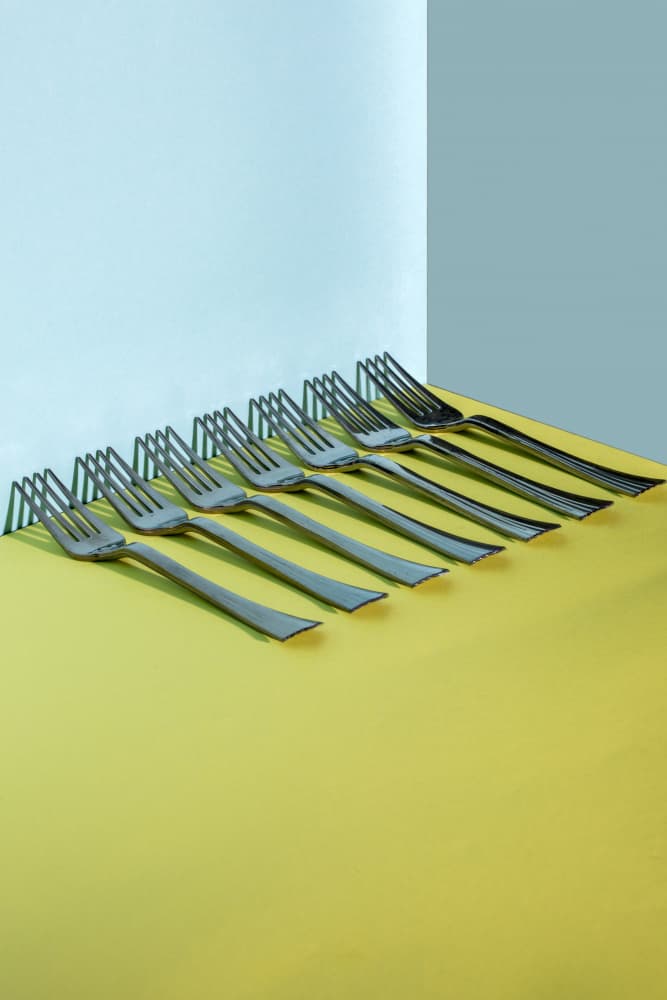 Geometric Fork Row by Brig Barkow — canvas wall art