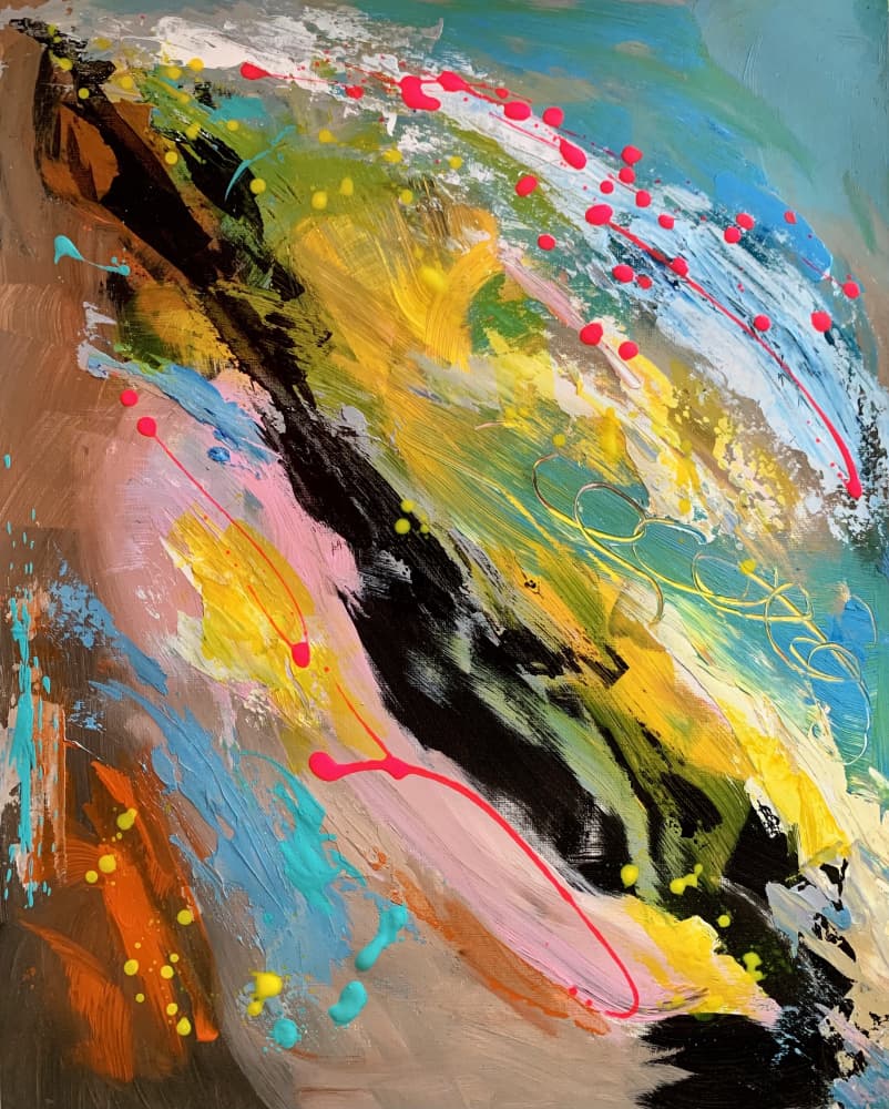 Dynamic Color Splash by Irene Chua — canvas wall art