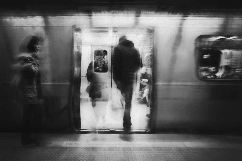 Motion in the Metro by Todor Tanev — canvas wall art