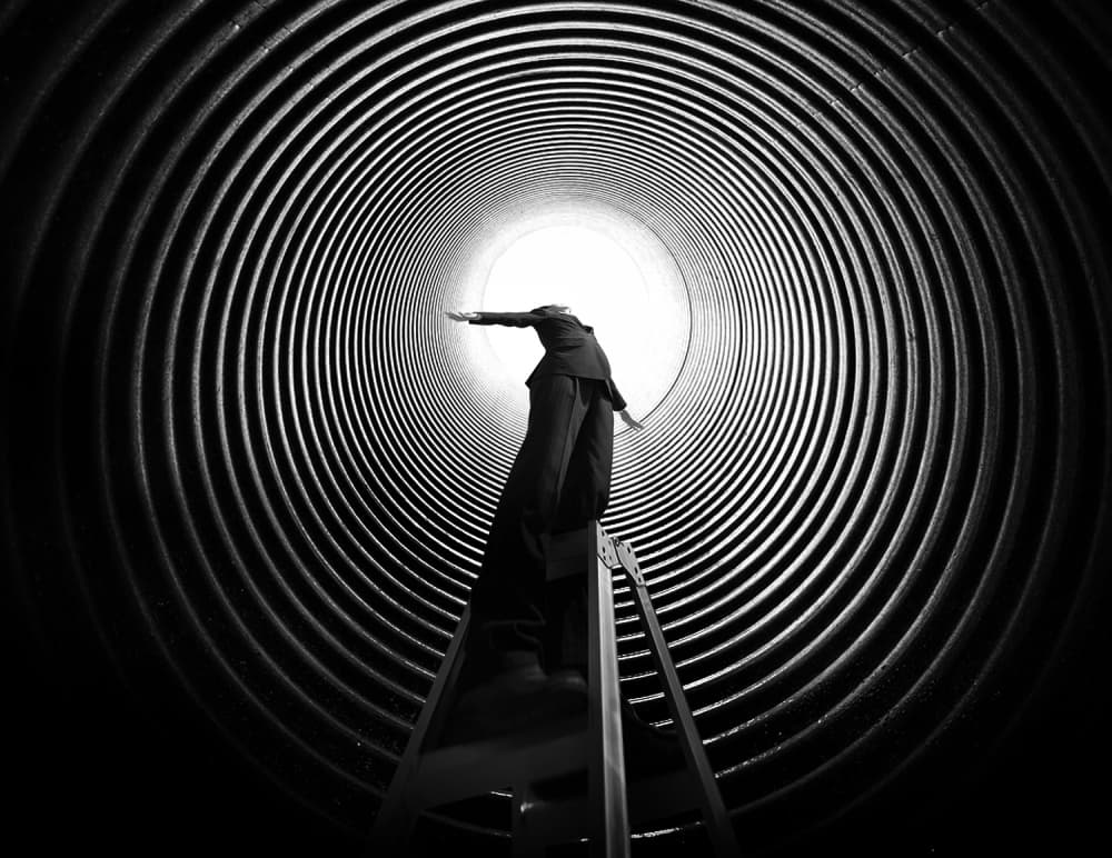 Climbing Towards Light by Amin Hamidnezhad — canvas wall art