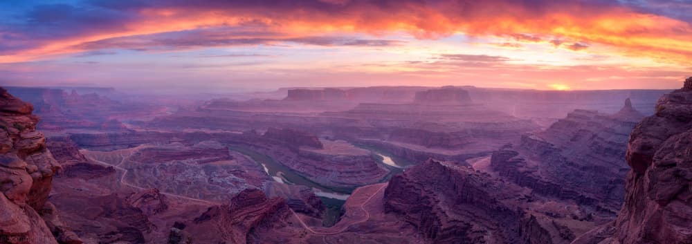 Desert Canyon Sunset by Johnny Zhang — canvas wall art