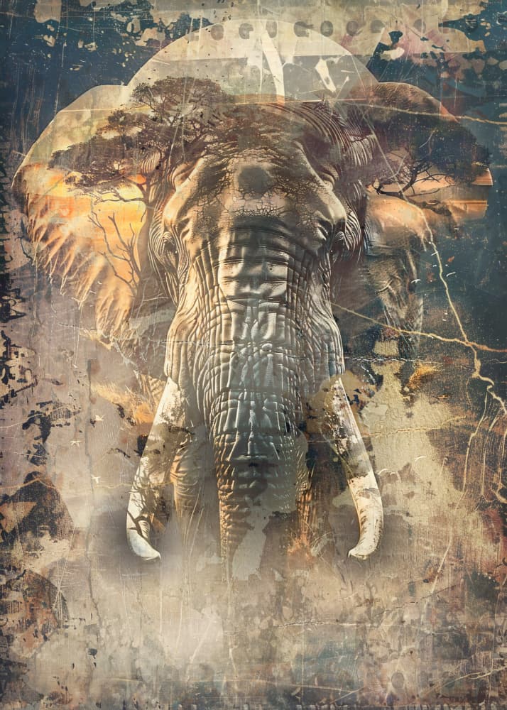 African Elephant Spirit by Rafal Kulik — canvas wall art