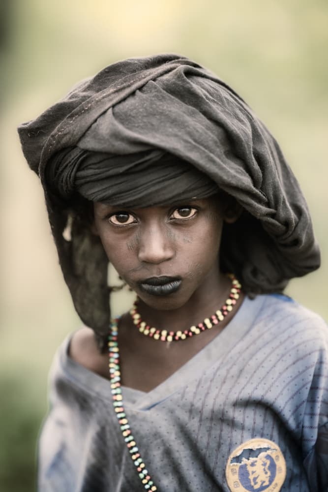 Turbaned Child Gaze by Trevor Cole — canvas wall art