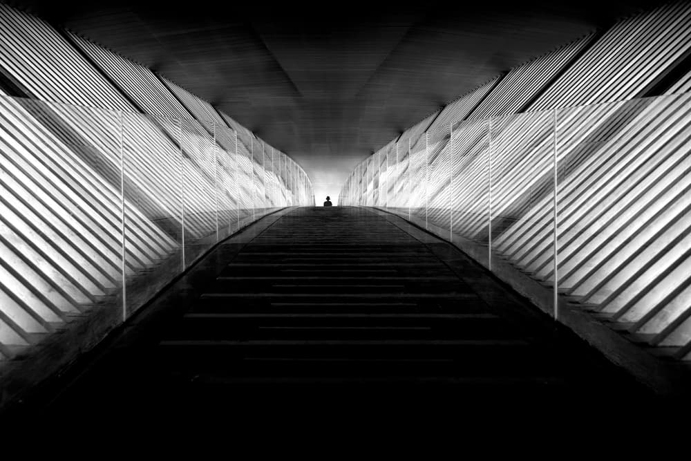 Shadowed Upward Path by Ekkachai Khemkum — canvas wall art