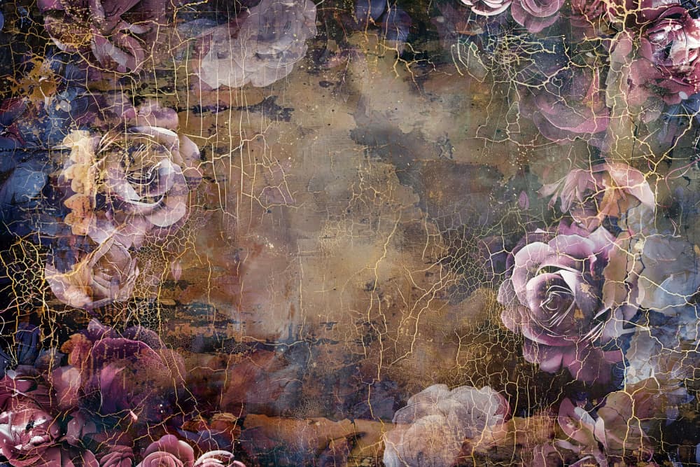 Cracked Vintage Roses by Rafal Kulik — canvas wall art