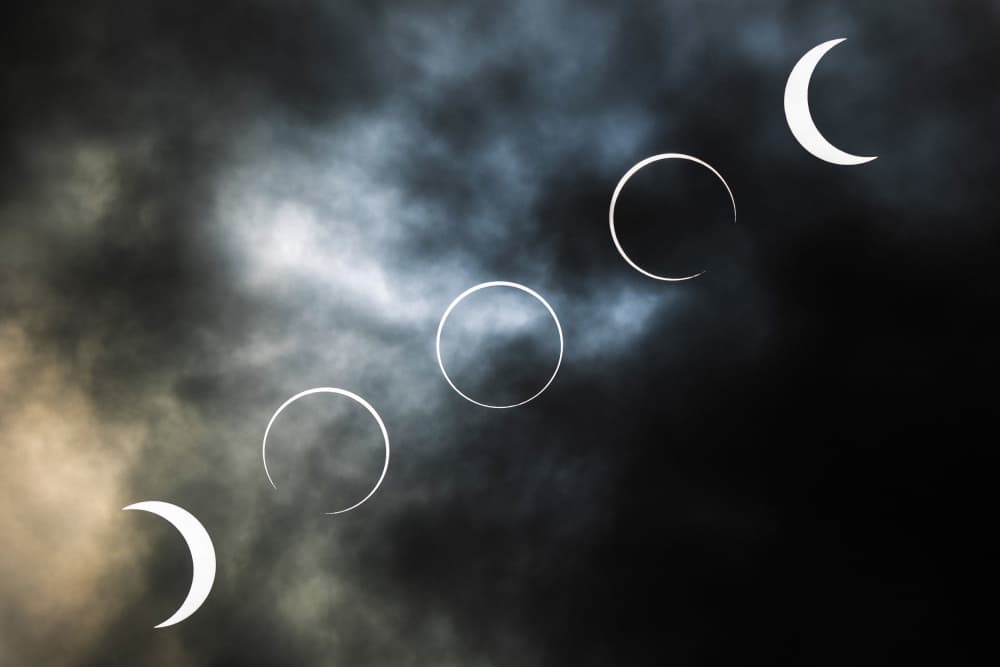 Celestial Eclipse Sequence by Tengyu Cai — canvas wall art