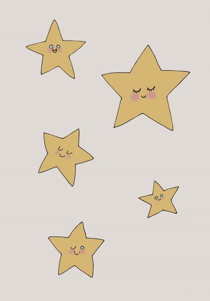 Sweet Smiling Stars by Pictufy Studio II — canvas wall art