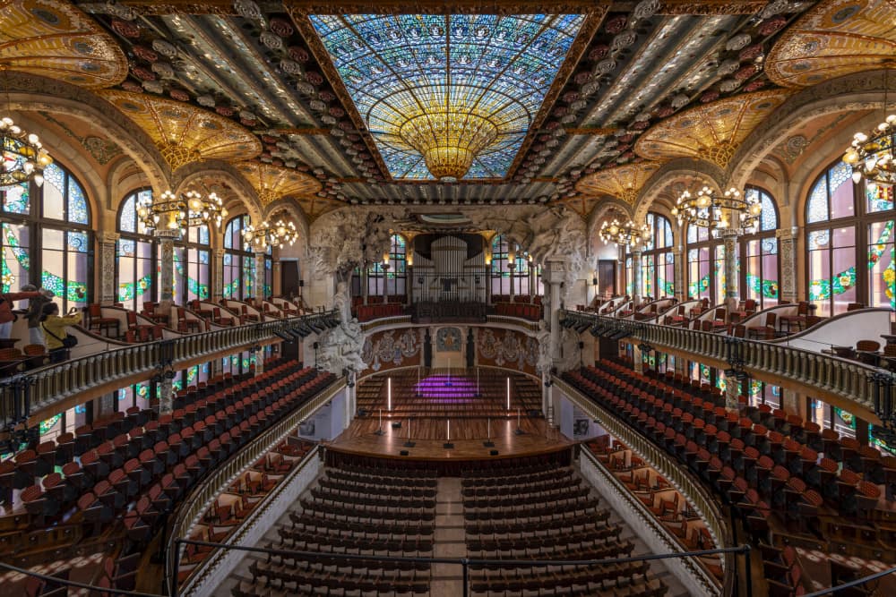 Stained Glass Concert Hall by Fernando Silveira — canvas wall art