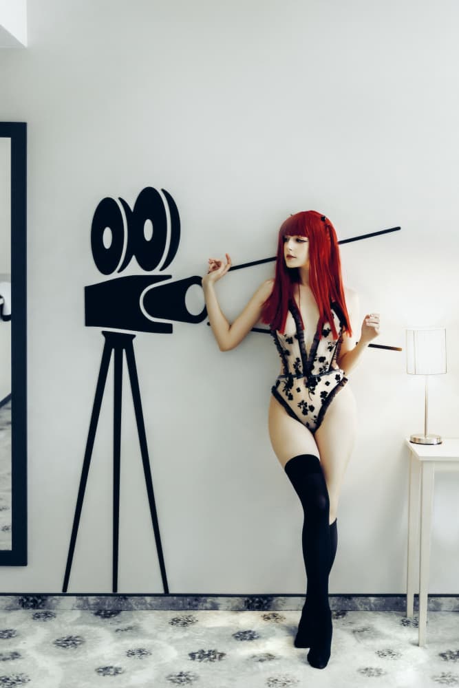 Redhead Film Glamour by Ruslan Bolgov — canvas wall art