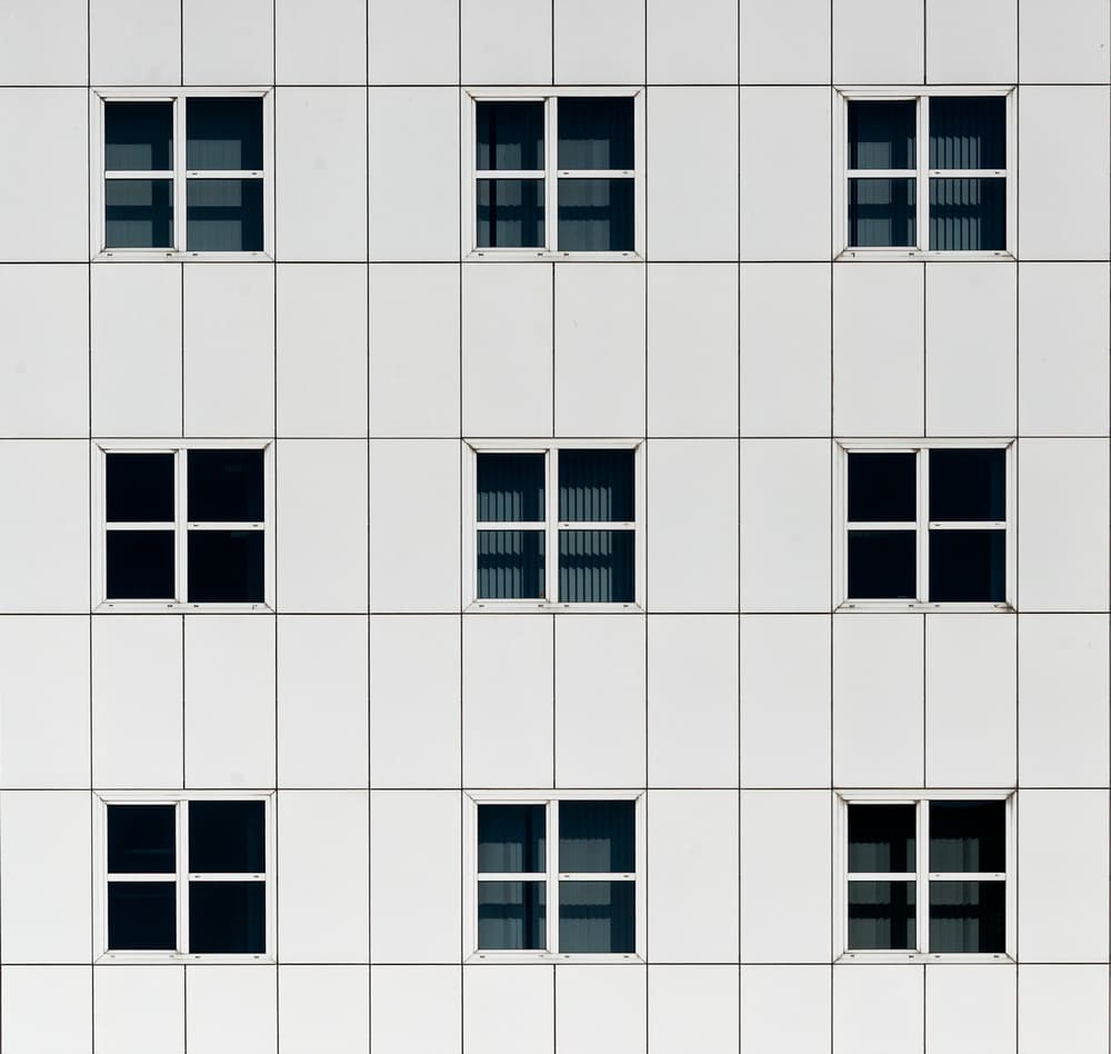 Modern Window Grid by Jef Van den Houte — canvas wall art