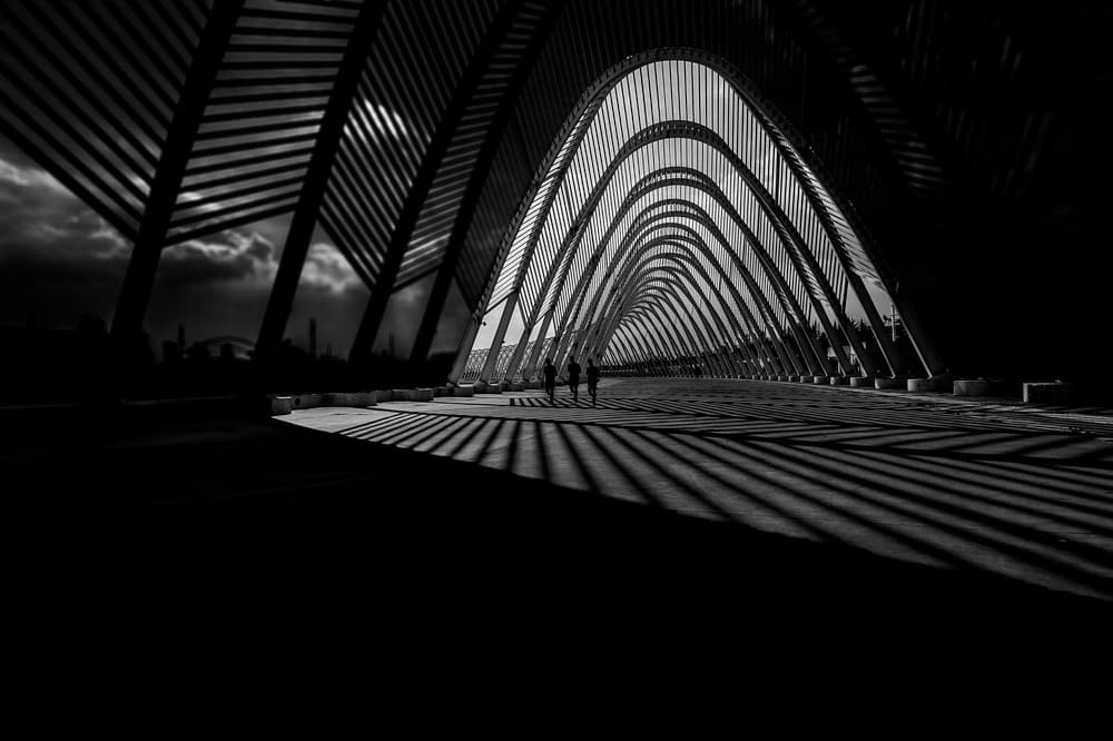 Geometric Archway Shadows by RABIA BASHA ARTIST — canvas wall art
