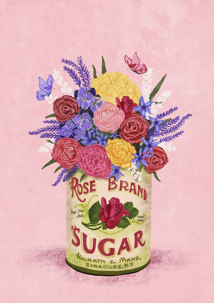 Flowers In a vintage Can by Raissa Oltmanns — canvas wall art