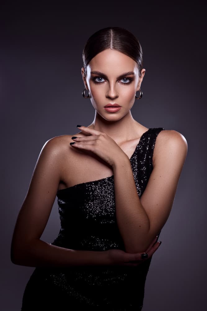 Dark Glamour Portrait by Farid Kazamil — canvas wall art