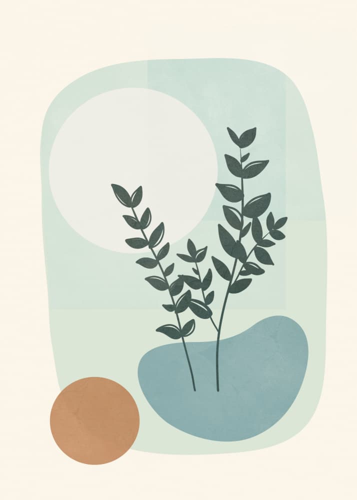 Calm Botanical Shapes by City Art — canvas wall art