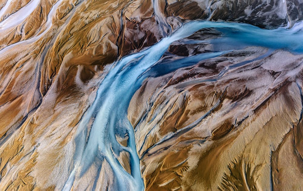 Blue Glacial Flow by Wei (David) Dai — canvas wall art