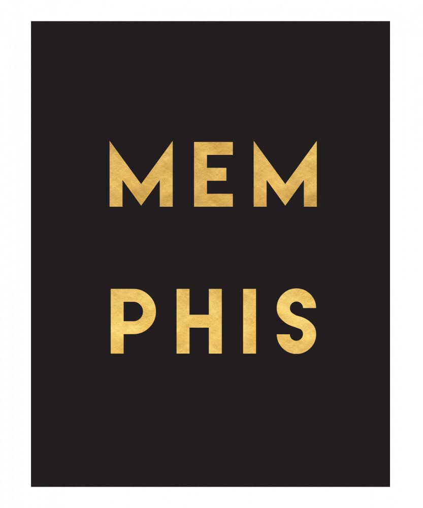 Memphis Gold Typography by Emiliano Deificus — canvas wall art